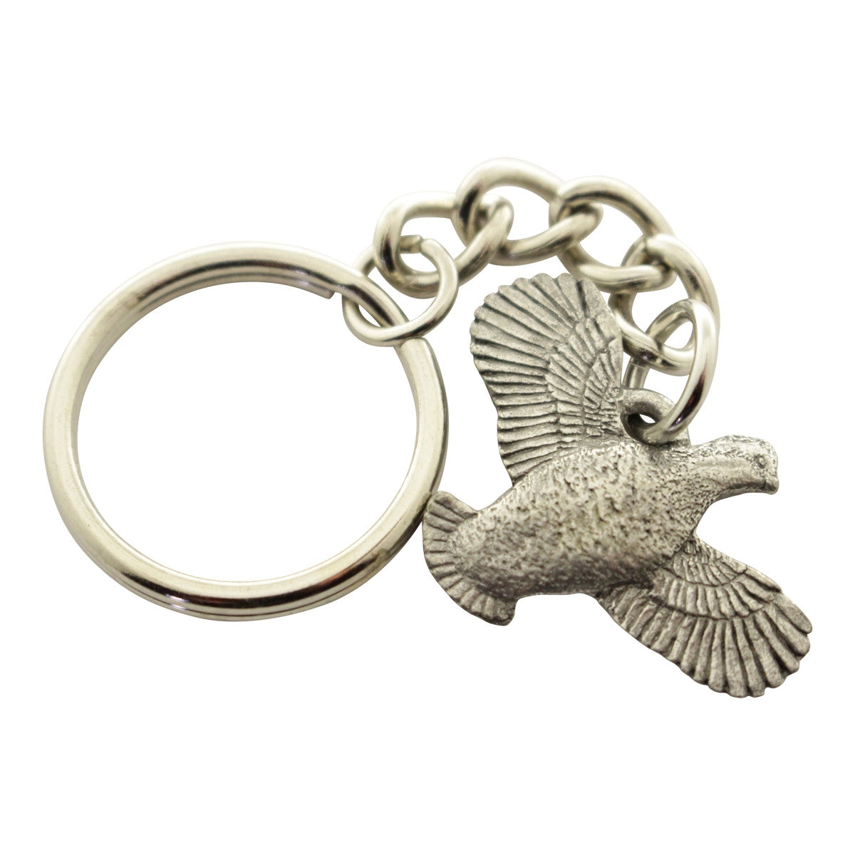 Bobwhite Open Wing Keychain ~ Antiqued Pewter ~ Keychain ~ Sarah's Treats & Treasures